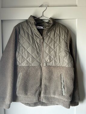 Women’s Quilted & Sherpa Zip Jacket - green